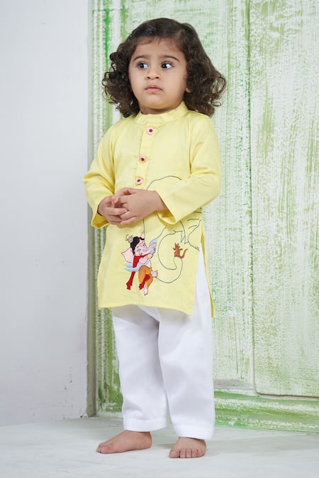 Vivedkids Ganesha Embroidered Kurta 