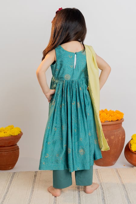 MR Brat Moon Print Anarkali & Pant Set 