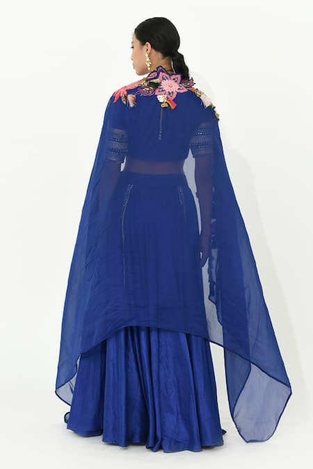 Rishi and Vibhuti Starstruck Shine Raw Silk Embroidered Lehenga Set 