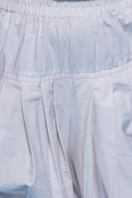 Little Bansi Cream Chanderi Silk, Cotton, Net Embroidery Mini Floral Kurta Salwar Set at Aza Fashions Little Bansi_Cream Chanderi Silk, Cotton, Net Embroidery Mini Floral Kurta Salwar Set _at_Aza_Fashions