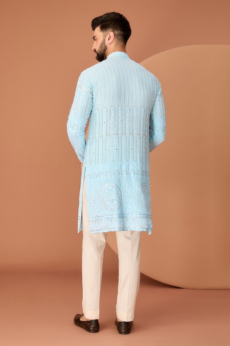 Kasbah Floral Chikankari Embroidered Kurta