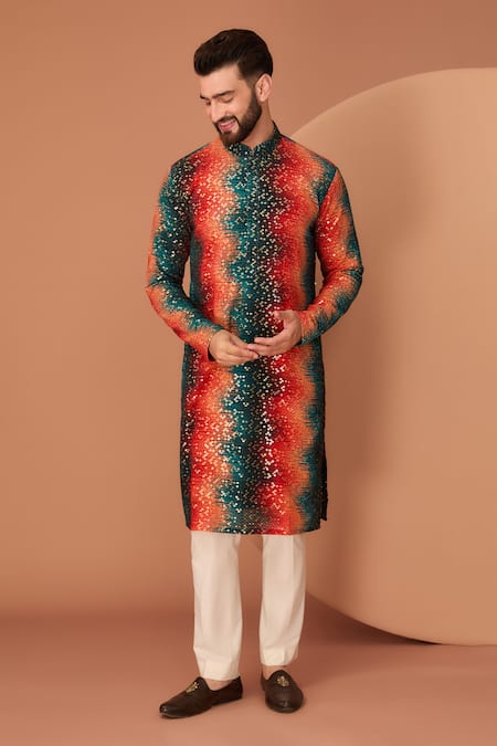 Kasbah Ombre Sequin Embroidered Kurta 