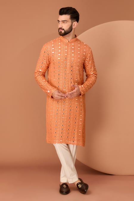 Kasbah Mirror Embroidered Straight Kurta 