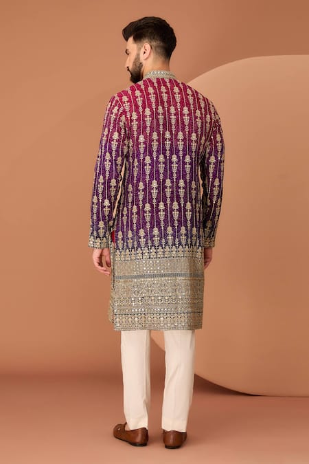 Kasbah Gota Embroidered Ombre Kurta 