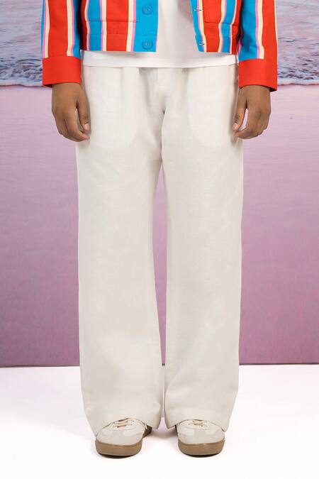 Buy Siddhartha Bansal White Linen Air Breeze Trouser Online at Aza Fashions Buy_Siddhartha Bansal_White Linen Air Breeze Trouser _Online_at_Aza_Fashions