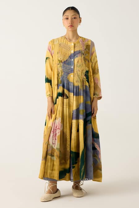 Cord Frida Wallflower Print Dress 