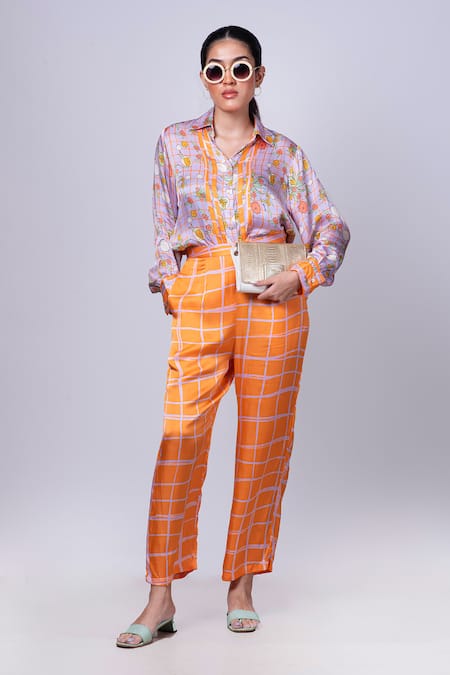 That Thing You Love Scribble Floral Print Shirt With Pant 