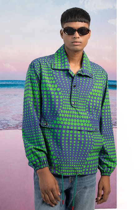 Siddhartha Bansal Superstar Illusion Print Pullover Jacket 