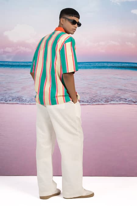 Siddhartha Bansal Cow At The Beach Print Shirt 