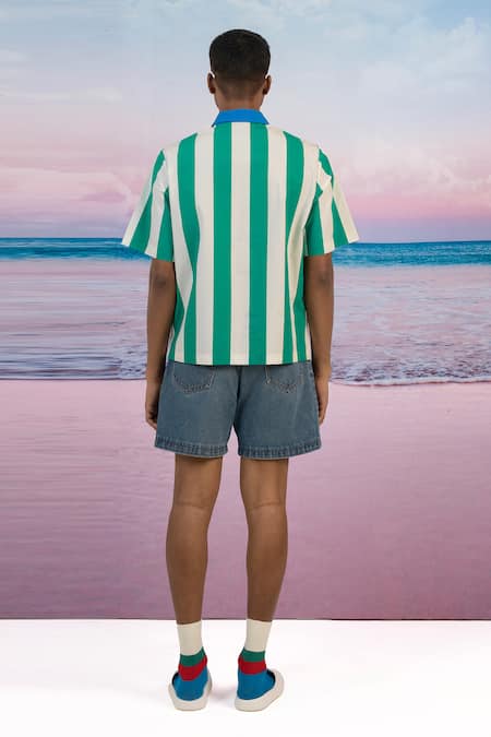 Siddhartha Bansal Cabana Stripe Pullover Shirt 