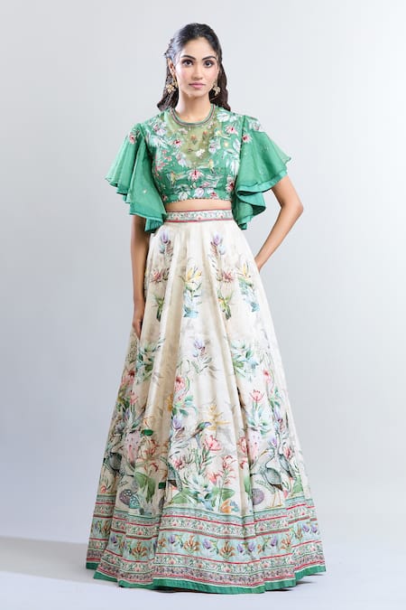 Kalista Veronica Botanic Pattern Lehenga & Blouse Set 