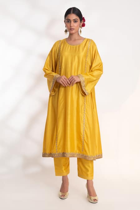 Chhaya Mehrotra Kanak Zardozi Panelled Embroidered Kurta & Salwar Set 