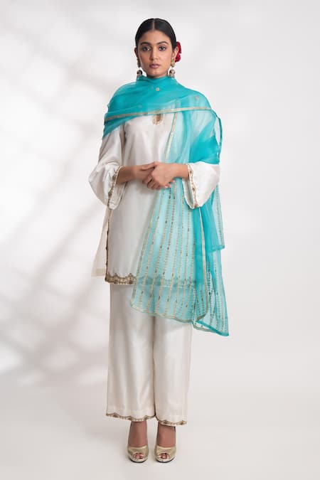 Chhaya Mehrotra Neeli Hand Embroidered Dupatta 