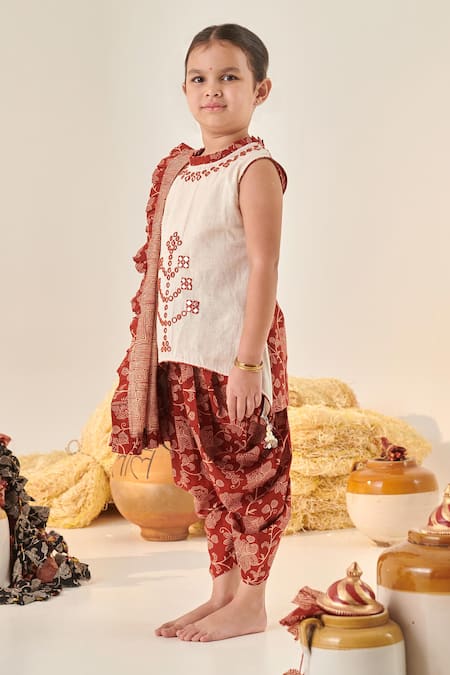 Cute Couture Beige , Satin Mirrors Embroidered Kurta Dhoti Pant Set Online at Aza Fashions Cute Couture_Beige , Satin Mirrors Embroidered Kurta Dhoti Pant Set _Online_at_Aza_Fashions