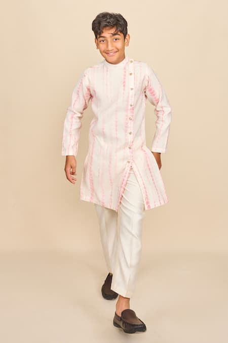 All Boy Couture Pink Tie Dye Kurta Set 
