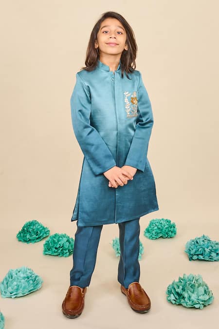 All Boy Couture Ombre Achkan With Pyjama 