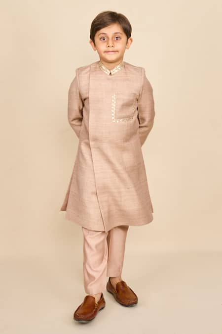 All Boy Couture Sequins Embroidered Achkan With Pyjama 