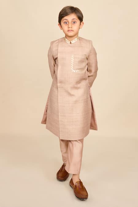 All Boy Couture Sequins Embroidered Achkan With Pyjama 