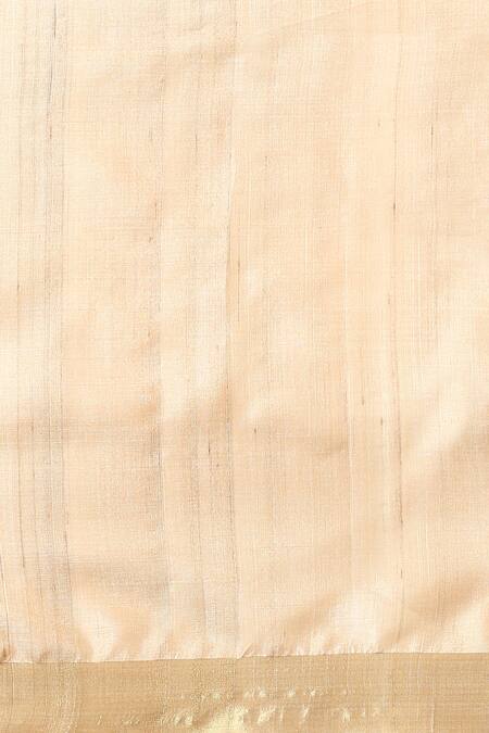 Dusala Beige Kosa Silk Chhattisgarhi Magnolia Handwoven Saree With Running Blouse Piece Online at Aza Fashions Dusala_Beige Kosa Silk Chhattisgarhi Magnolia Handwoven Saree With Running Blouse Piece_Online_at_Aza_Fashions
