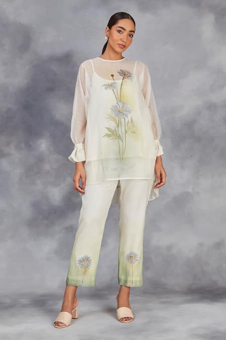 Sue Mue Hand Painted Top With Pant 