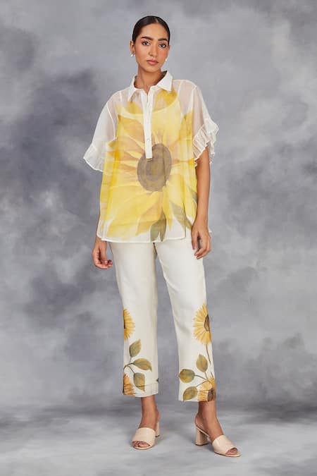 Sue Mue Hand Painted Top With Pant 