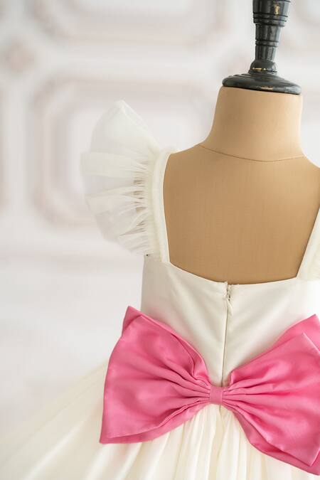 Buy Ruchika Lath Label Off White Taffeta, Crepe Beads Castle Embroidered Dress Online at Aza Fashions Buy_Ruchika Lath Label_Off White Taffeta, Crepe Beads Castle Embroidered Dress _Online_at_Aza_Fashions