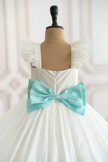 Shop Ruchika Lath Label Off White Taffeta, Crepe Beads, Sequins Mermaid Patch Embroidered Dress Online at Aza Fashions Shop_Ruchika Lath Label_Off White Taffeta, Crepe Beads, Sequins Mermaid Patch Embroidered Dress _Online_at_Aza_Fashions