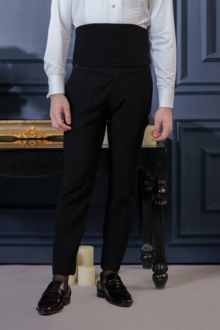 Buy_Amrit Dawani_Ivory Polyester, Cotton Cut Work Cutpipe Detailed Tuxedo Set _Online_at_Aza_Fashions