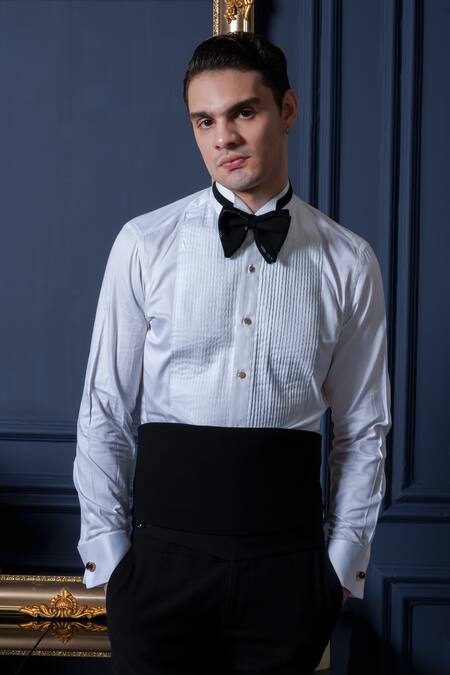 Buy Amrit Dawani Black Cotton, Polyester Beads, Zari 3d Elegance Tuxedo Pant Set Online at Aza Fashions Buy_Amrit Dawani_Black Cotton, Polyester Beads, Zari 3d Elegance Tuxedo Pant Set _Online_at_Aza_Fashions