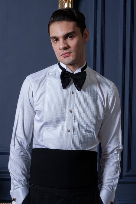 Buy_Amrit Dawani_Blue Velvet, Cotton, Polyester Cut Work, Embroidery Cutpipe Detailed Tuxedo Set _Online_at_Aza_Fashions