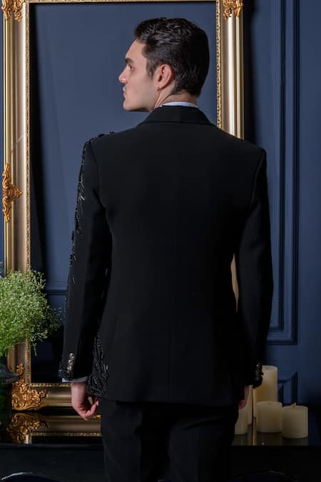 Amrit Dawani Japanese 3D Embroidered Tuxedo Set 