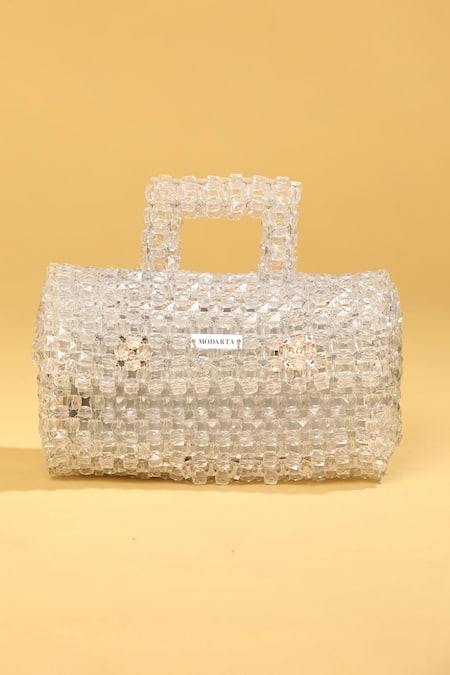 MODARTA Crystal Embellished Flap Bag 