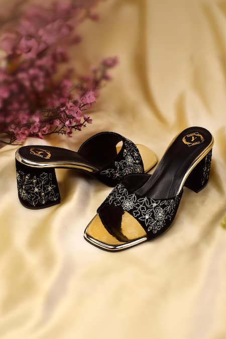 Yassio Kasbah Floral Embroidered Heels 