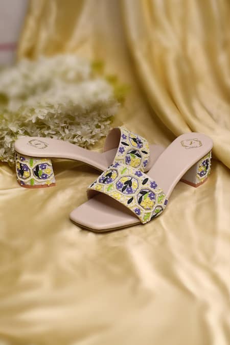 Yassio Sofi Phoolbahar Embroidered Heels 