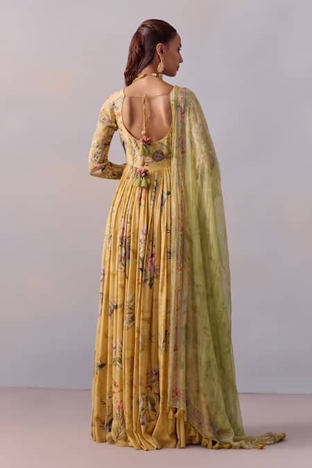 Kalista Pavika Bahar Print Anarkali With Dupatta 