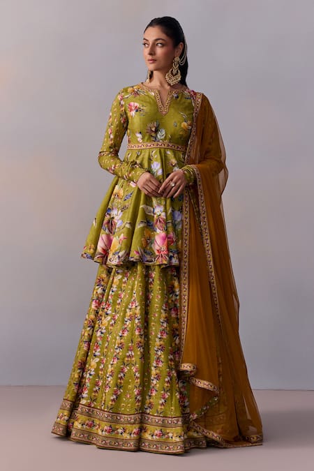 Kalista Taisha Gulbahar Vine Print Lehenga Set 