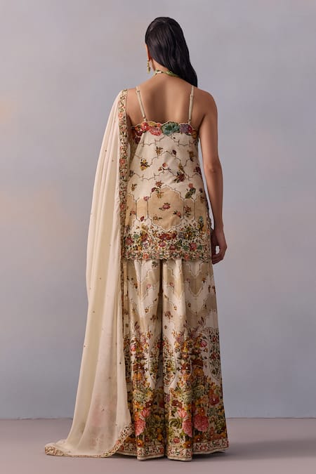 Kalista Rabia Mughal Bagh Print Kurta Sharara Set 