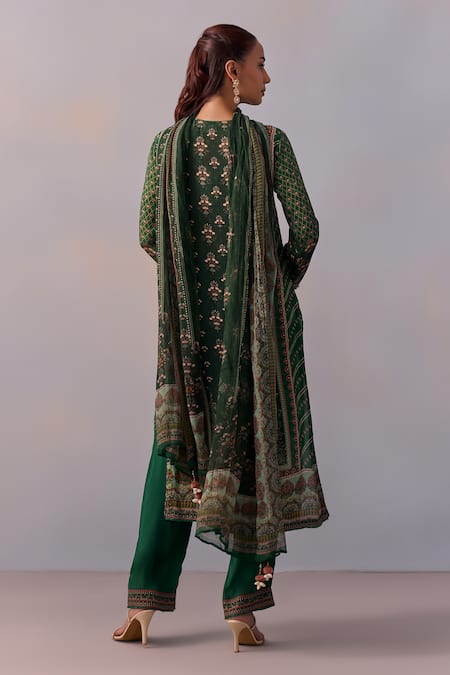 Kalista Reham Floral Vine Print Kurta Pant Set