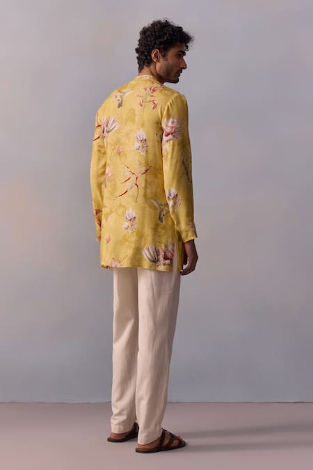 Kalista Nasir Nature Print Short Kurta With Pant 