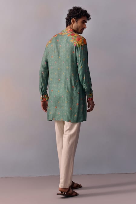 Kalista Zayn Vintage Floral Print Kurta & Pant Set 