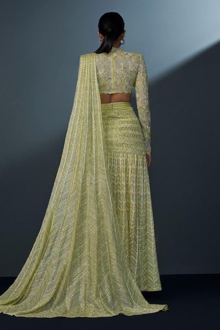 Ritika Mirchandani Neona Embroidered Slit Saree With Blouse 