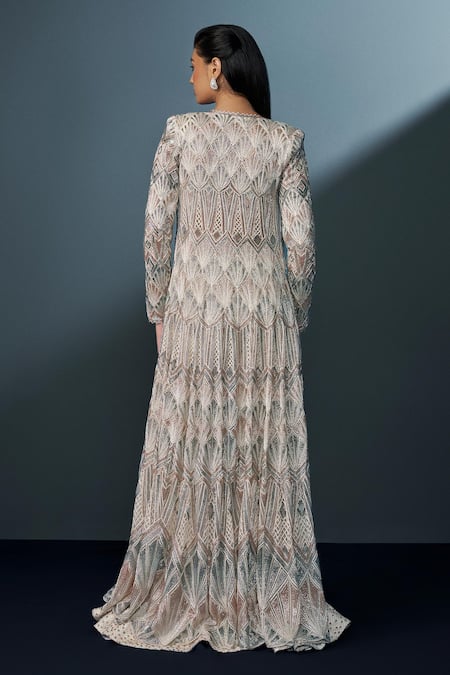 Shop Ritika Mirchandani Ivory Crepe Embroidered Crystal Sweetheart Althea Jacket Sharara Set at Aza Fashions Shop_Ritika Mirchandani_Ivory Crepe Embroidered Crystal Sweetheart Althea Jacket Sharara Set _at_Aza_Fashions
