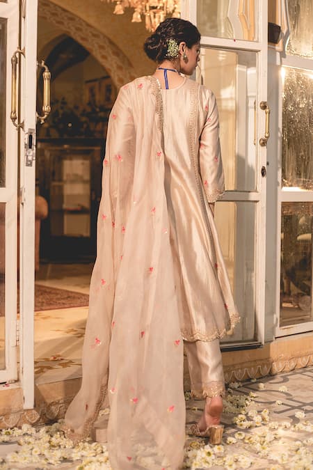 Surbhi Shah Floral Yoke Embroidered Anarkali Set 