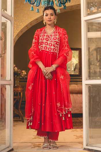 Surbhi Shah Gota Embellished Angarkha Set