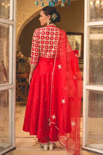 Surbhi Shah Gota Embellished Angarkha Set