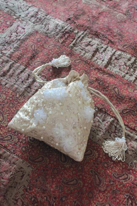 Feza Bags 3D Floral Applique Potli 