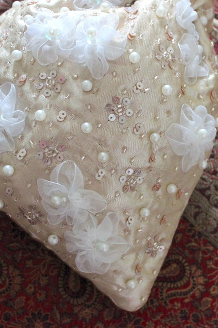 Shop_Feza Bags_Gold Applique, Sequins, Pearls 3d Floral Potli _Online_at_Aza_Fashions