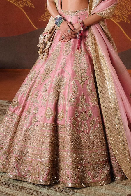 Buy Masaba Pink , Organza Zari, The Gulab Barfi Zardozi Bridal Lehenga Set Online at Aza Fashions Buy_Masaba_Pink , Organza Zari, The Gulab Barfi Zardozi Bridal Lehenga Set _Online_at_Aza_Fashions