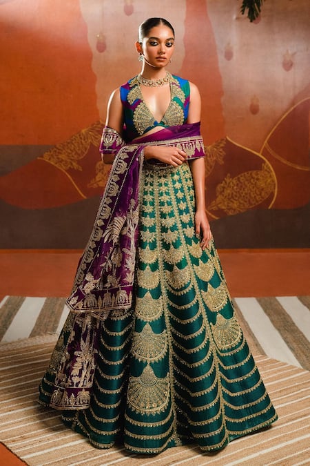 Masaba Khus Khus Embroidered Lehenga Set 