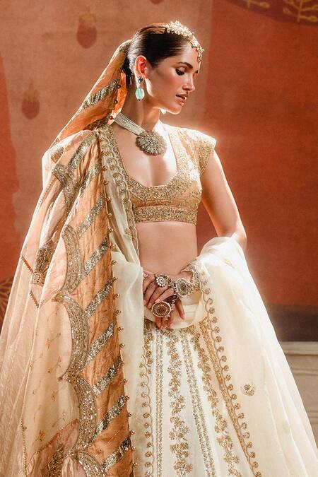 Buy Masaba Ivory , Tissue, Organza Nan Khati Embroidered Bridal Lehenga Set Online at Aza Fashions Buy_Masaba_Ivory , Tissue, Organza Nan Khati Embroidered Bridal Lehenga Set _Online_at_Aza_Fashions